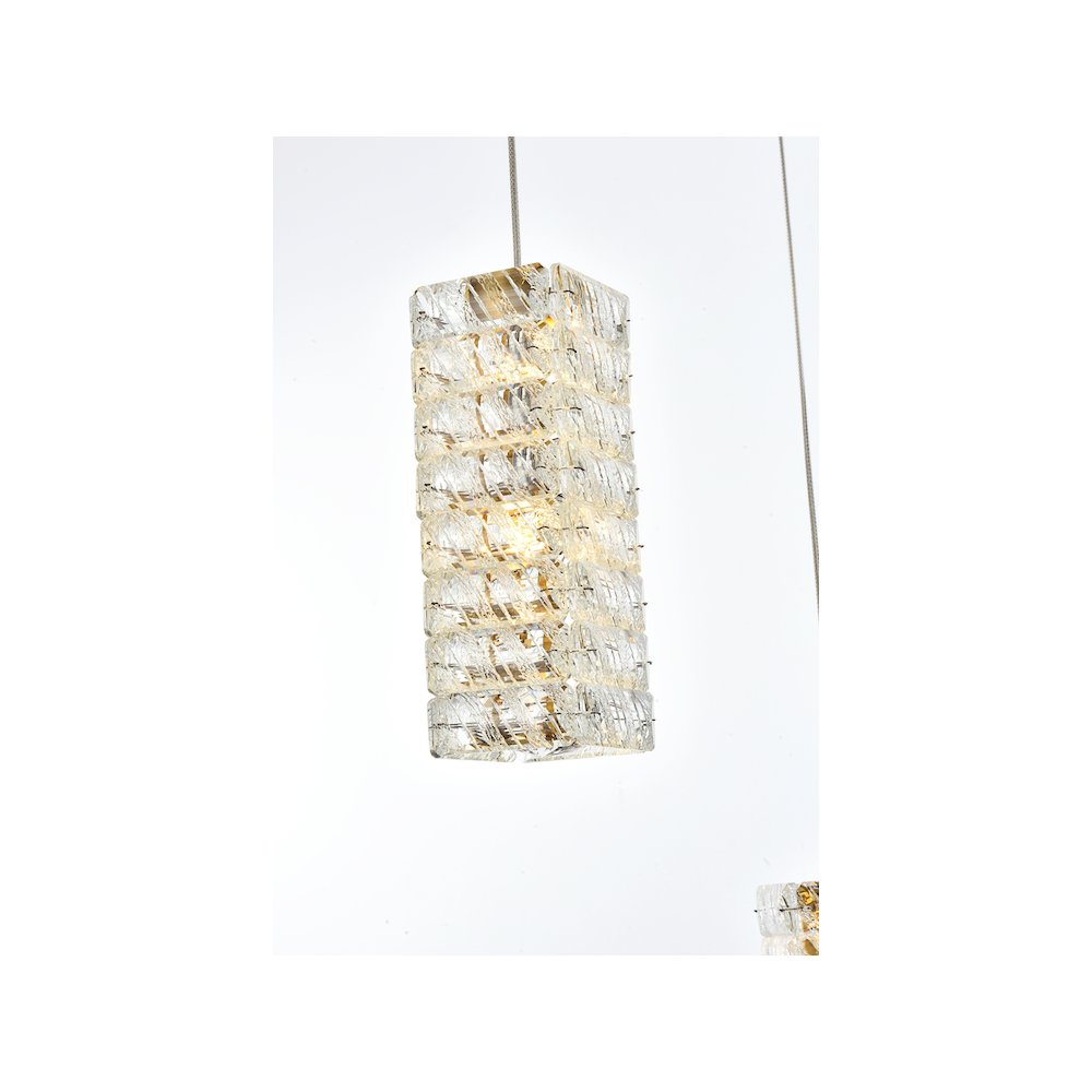 Aston 16 inch LED Pendant in Satin Gold. Picture 9