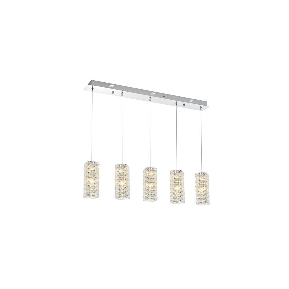 Aston 40 inch LED Pendant in Chrome. Picture 5