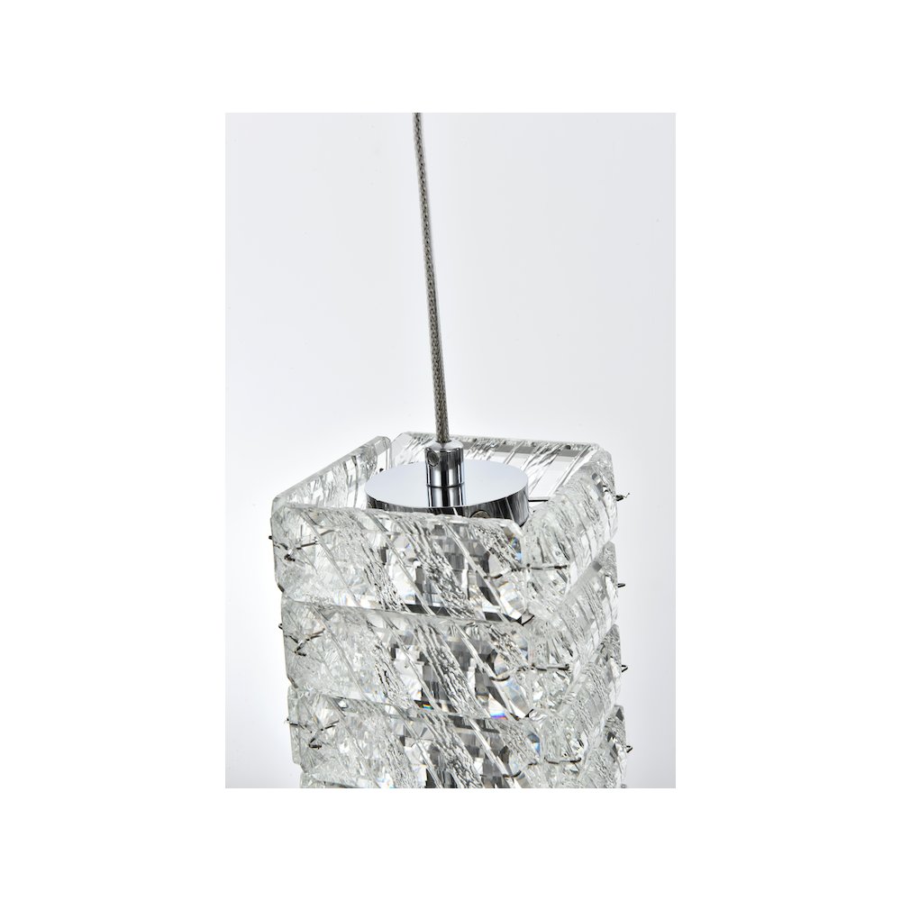 Aston 40 inch LED Pendant in Chrome. Picture 8