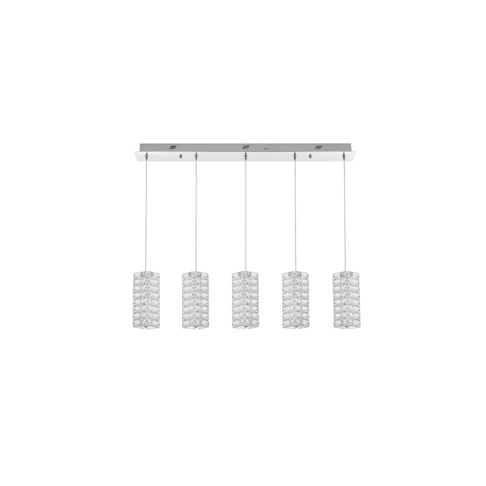 Aston 40 inch LED Pendant in Chrome. Picture 10