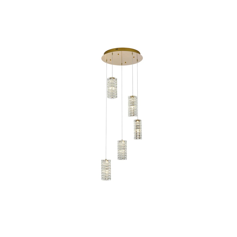 Aston 20 inch LED Pendant in Satin Gold. Picture 1