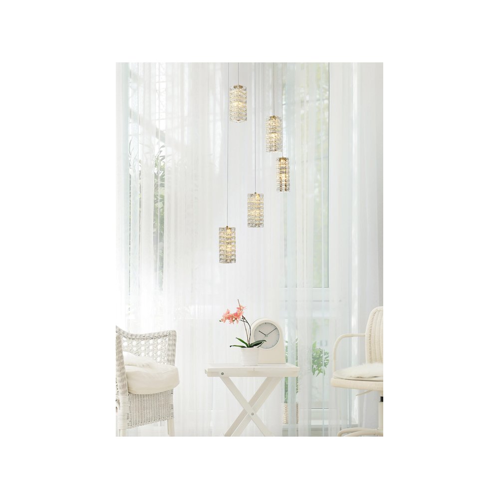 Aston 20 inch LED Pendant in Satin Gold. Picture 2