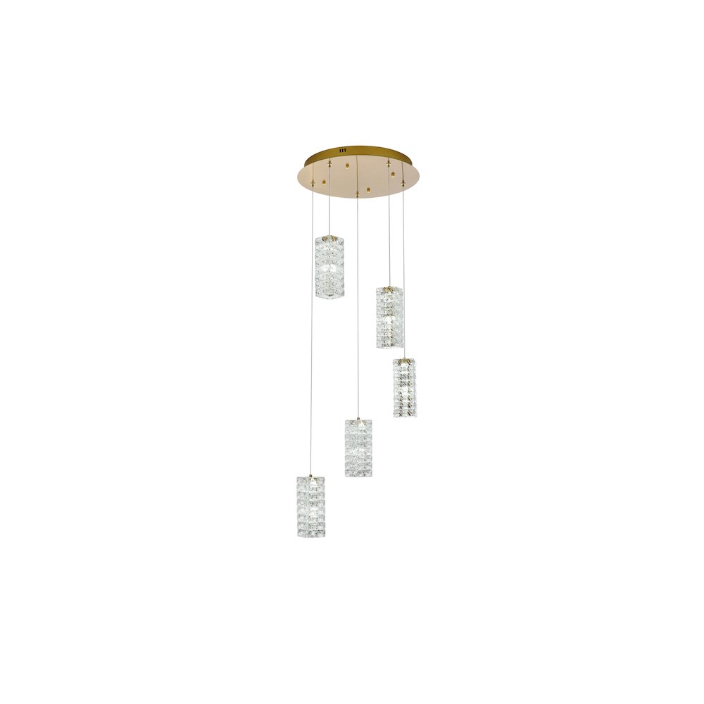 Aston 20 inch LED Pendant in Satin Gold. Picture 4
