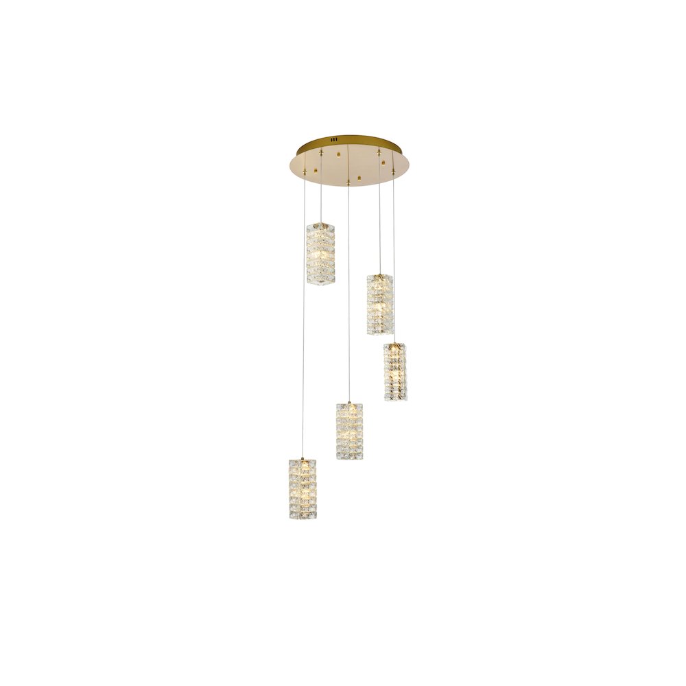 Aston 20 inch LED Pendant in Satin Gold. Picture 5