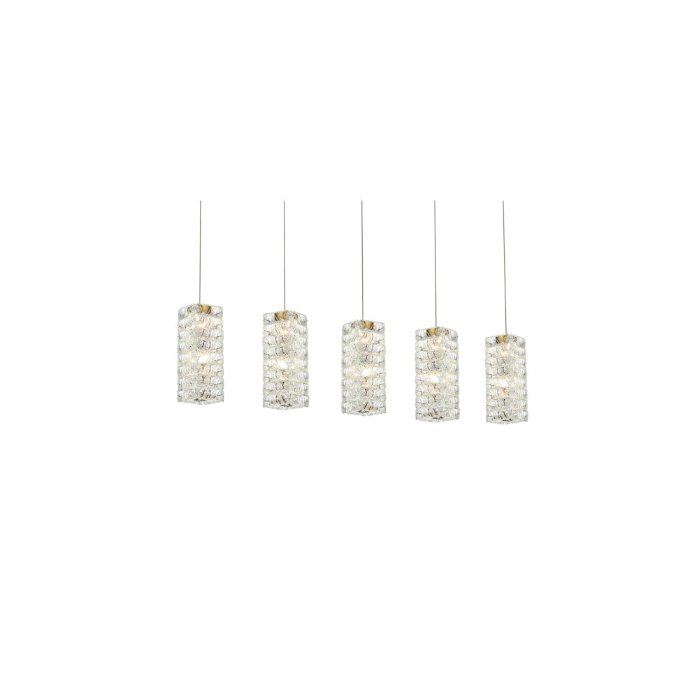 Aston 40 inch LED Pendant in Satin Gold. Picture 3