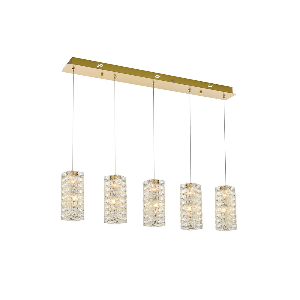 Aston 40 inch LED Pendant in Satin Gold. Picture 5