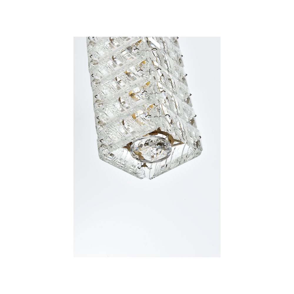 Aston 40 inch LED Pendant in Satin Gold. Picture 7
