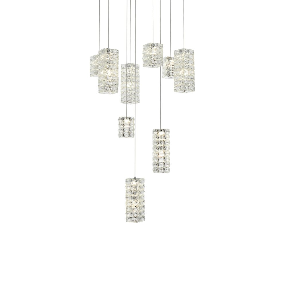 Aston 24 inch LED Pendant in Chrome. Picture 3
