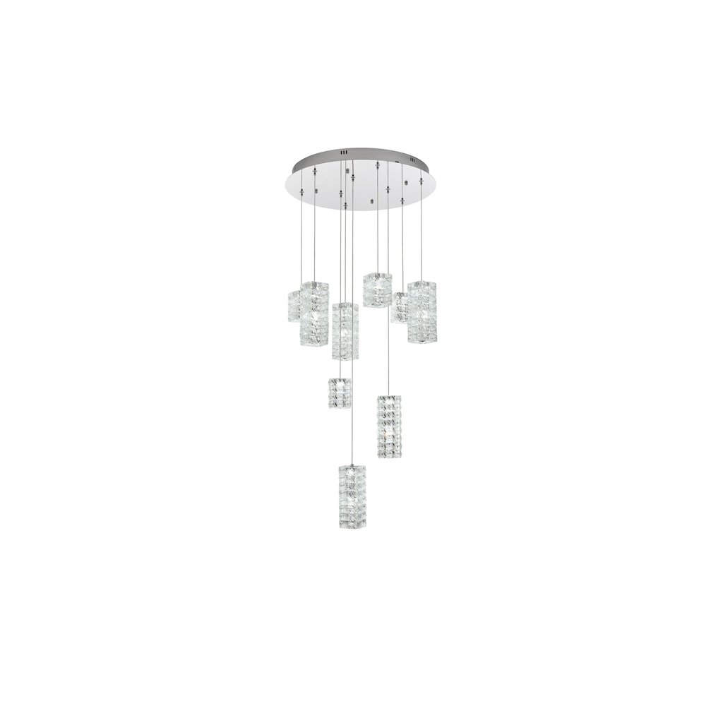 Aston 24 inch LED Pendant in Chrome. Picture 4