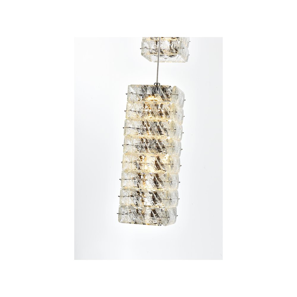 Aston 24 inch LED Pendant in Chrome. Picture 6