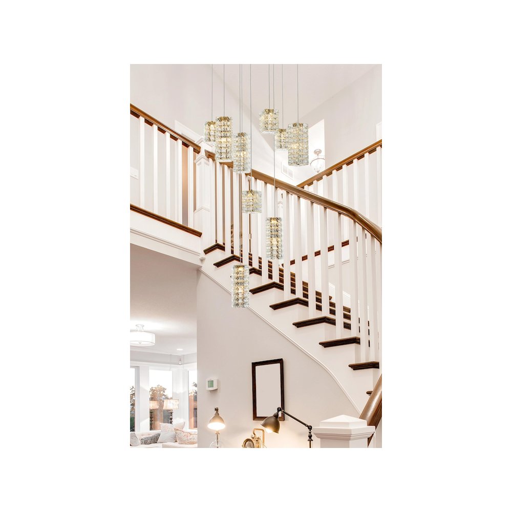 Aston 24 inch LED Pendant in Satin Gold. Picture 2