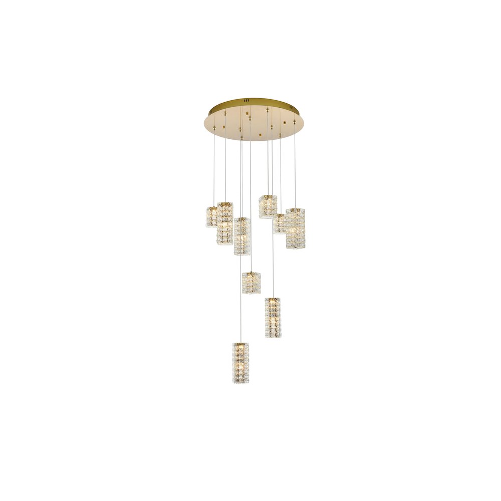Aston 24 inch LED Pendant in Satin Gold. Picture 5