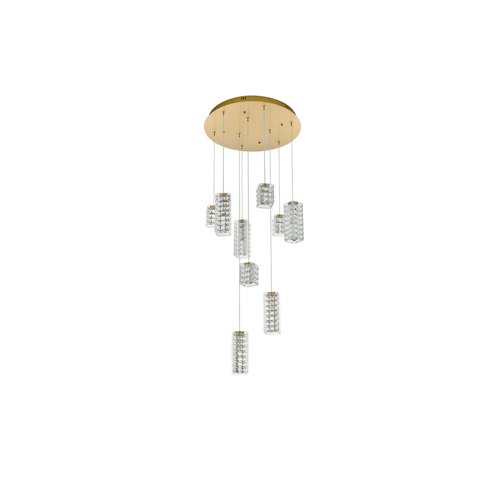 Aston 24 inch LED Pendant in Satin Gold. Picture 10