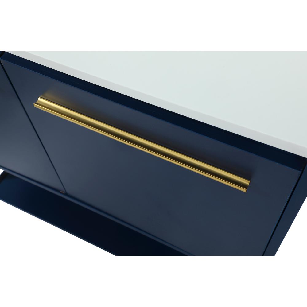 36 inch Single bathroom vanity in blue. Picture 13