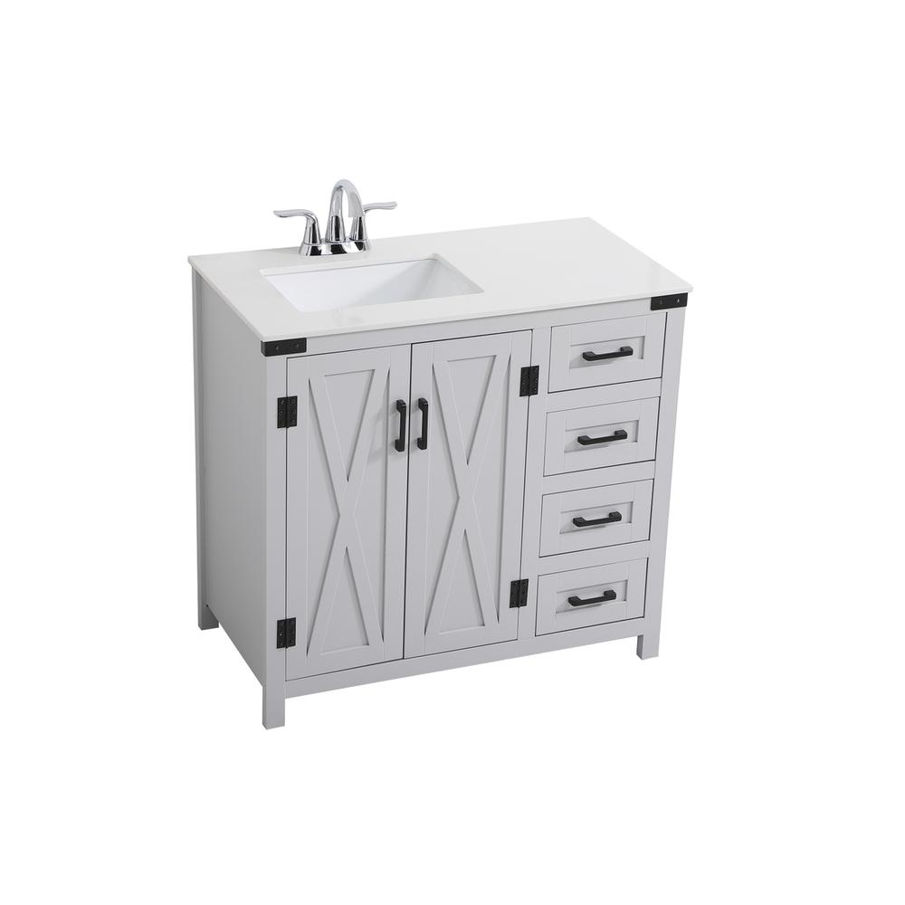 36 inch bathroom vanity in Grey. Picture 7