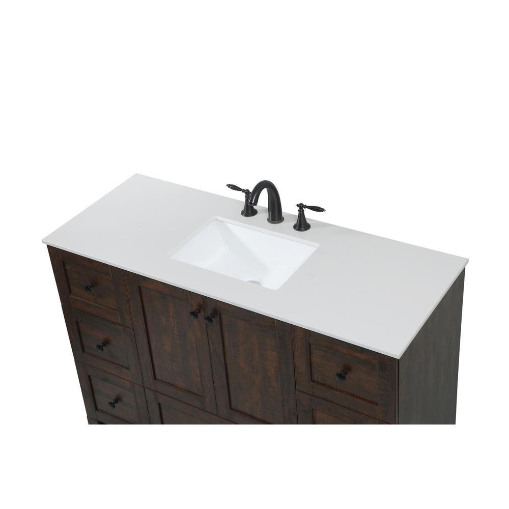48 inch Single bathroom vanity in expresso. Picture 10