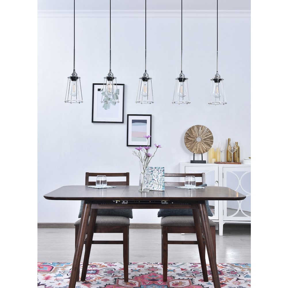 Auspice 5 Light Chrome Pendant. Picture 2