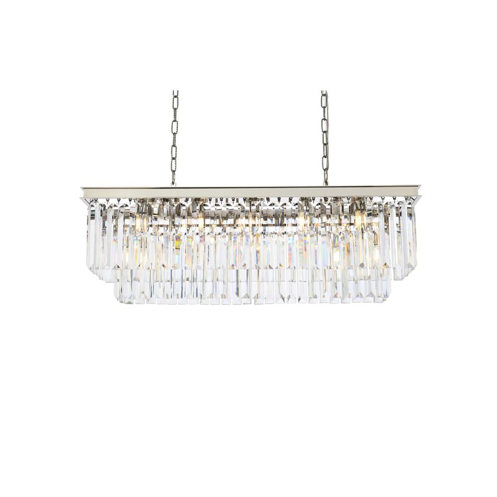 Sydney 12 light polished nickel Chandelier Clear Royal Cut Crystal. Picture 2