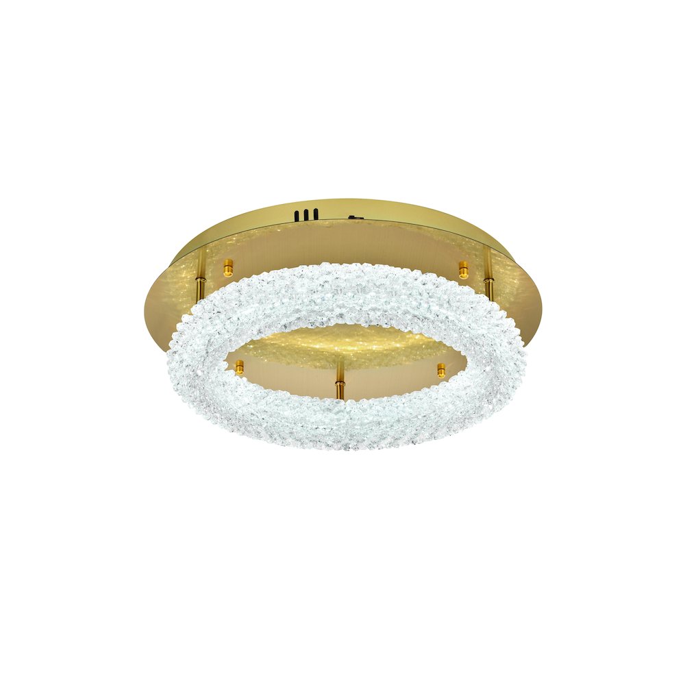 Bowen 18 inch Adjustable LED Flush Mount in Satin Gold. Picture 4