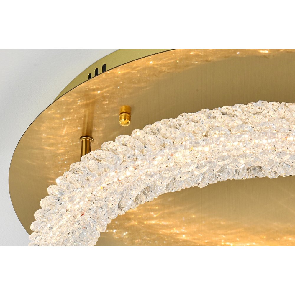 Bowen 18 inch Adjustable LED Flush Mount in Satin Gold. Picture 5