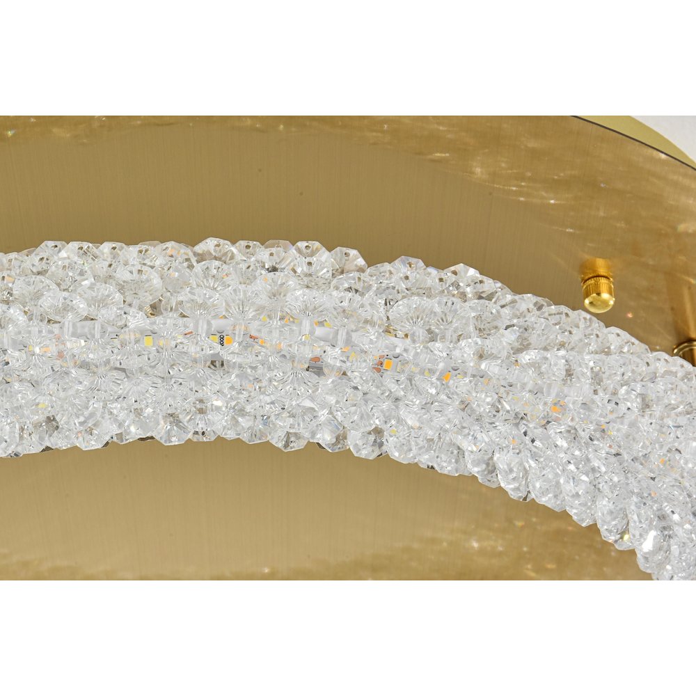 Bowen 18 inch Adjustable LED Flush Mount in Satin Gold. Picture 6