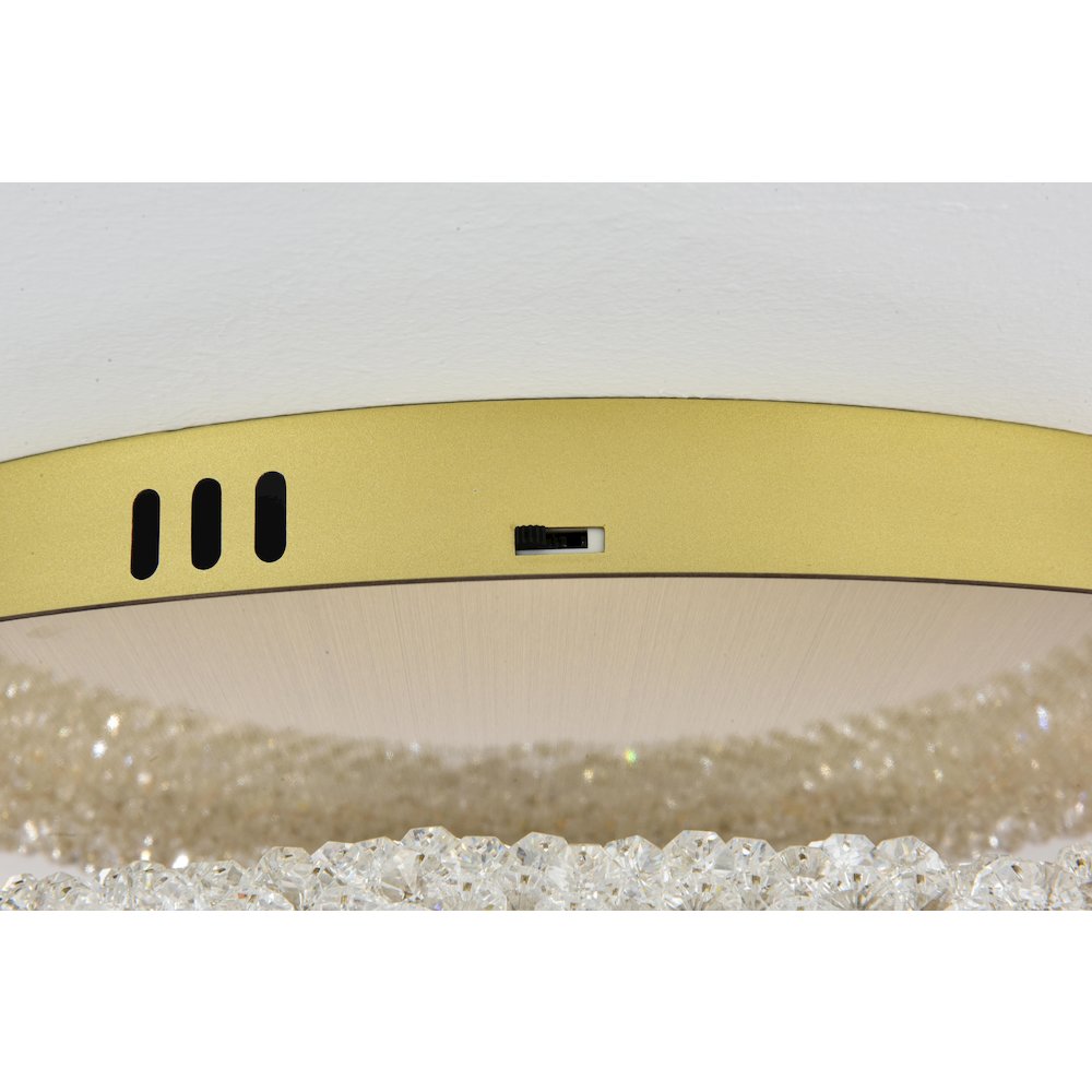 Bowen 18 inch Adjustable LED Flush Mount in Satin Gold. Picture 7
