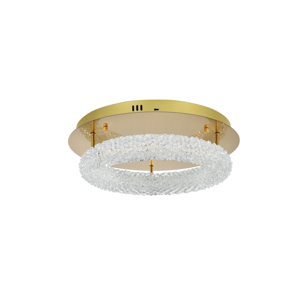 Bowen 18 inch Adjustable LED Flush Mount in Satin Gold. Picture 8