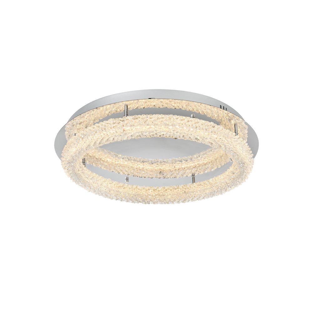 Bowen 26 inch Adjustable LED Flush Mount in Chrome. Picture 1