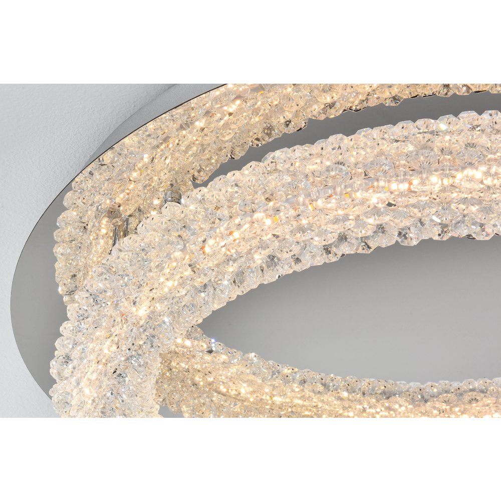 Bowen 26 inch Adjustable LED Flush Mount in Chrome. Picture 5