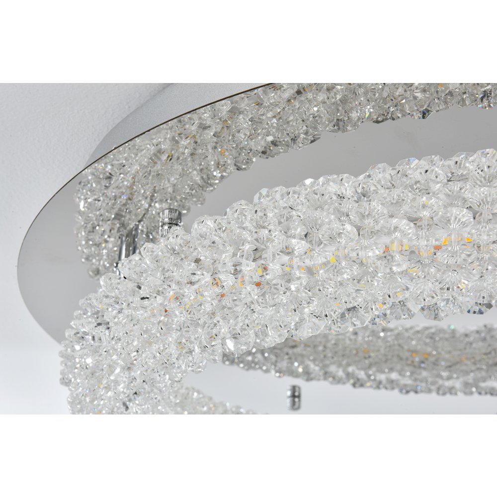 Bowen 26 inch Adjustable LED Flush Mount in Chrome. Picture 6