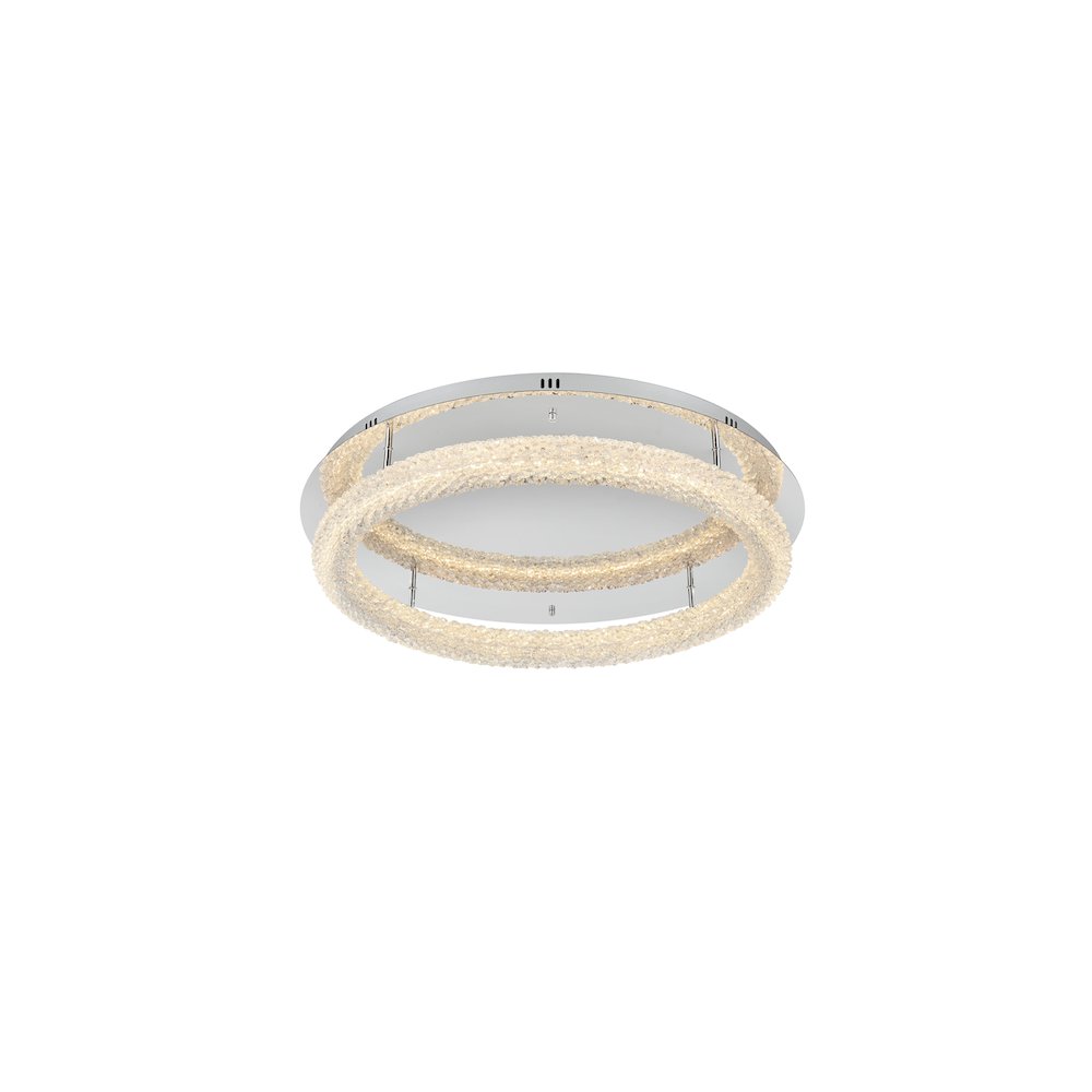 Bowen 29.5 inch LED Flush Mount in Chrome. Picture 1