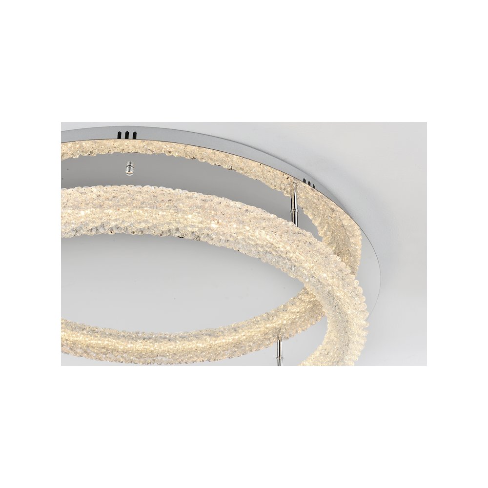 Bowen 29.5 inch LED Flush Mount in Chrome. Picture 5