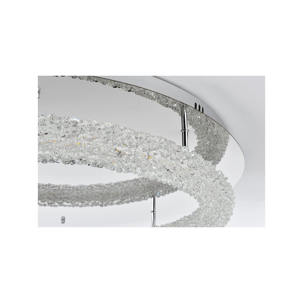 Bowen 29.5 inch LED Flush Mount in Chrome. Picture 6