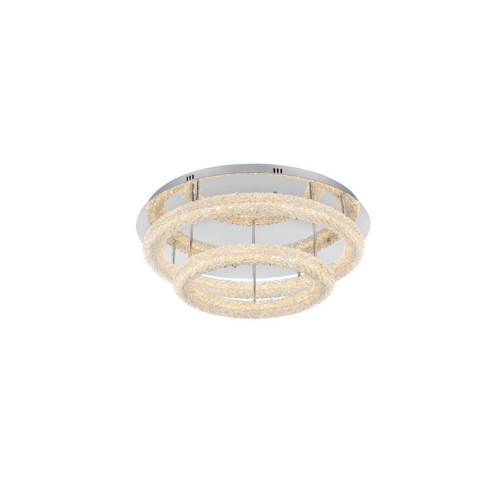 Bowen 29.5 inch LED Flush Mount in Chrome. Picture 1