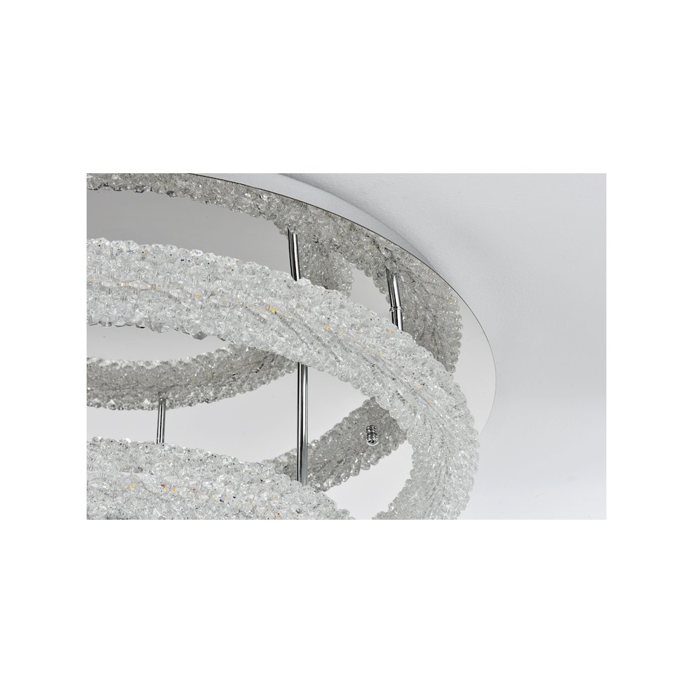 Bowen 29.5 inch LED Flush Mount in Chrome. Picture 6