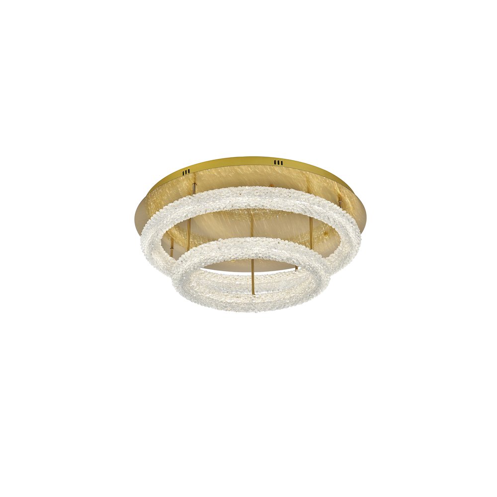 Bowen 29.5 inch LED Flush Mount in Satin Gold. Picture 3