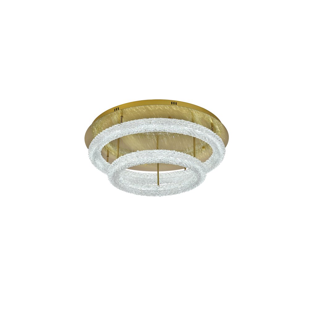 Bowen 29.5 inch LED Flush Mount in Satin Gold. Picture 4