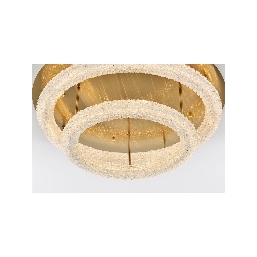 Bowen 29.5 inch LED Flush Mount in Satin Gold. Picture 5