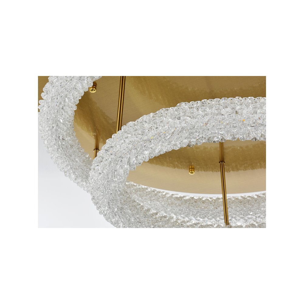 Bowen 29.5 inch LED Flush Mount in Satin Gold. Picture 6