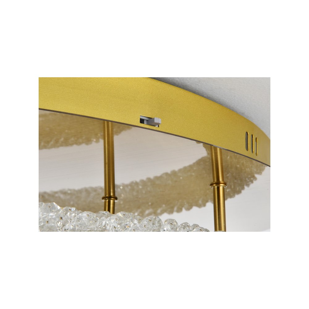 Bowen 29.5 inch LED Flush Mount in Satin Gold. Picture 7