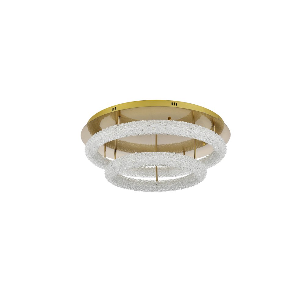 Bowen 29.5 inch LED Flush Mount in Satin Gold. Picture 8