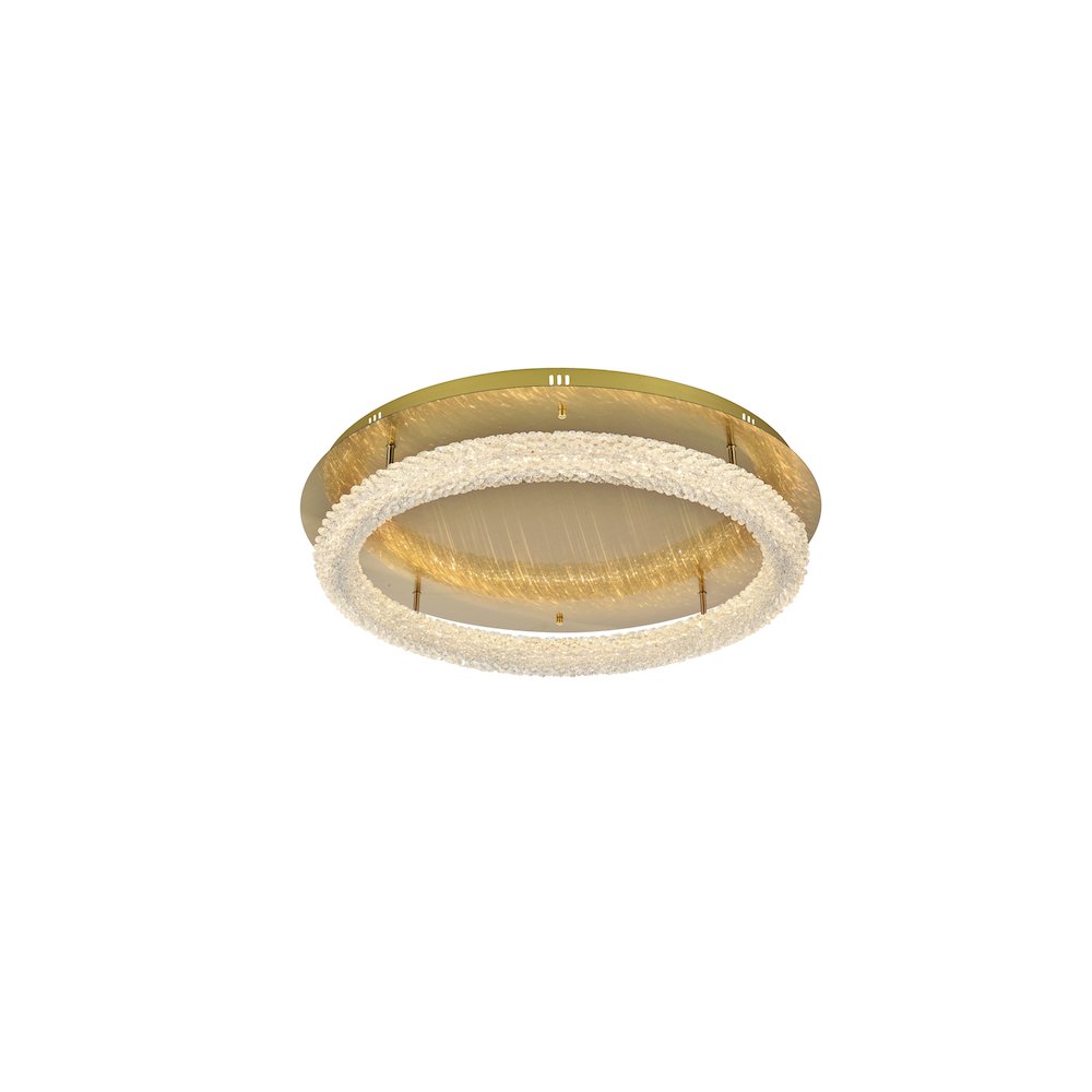 Bowen 29.5 inch LED Flush Mount in Satin Gold. Picture 1