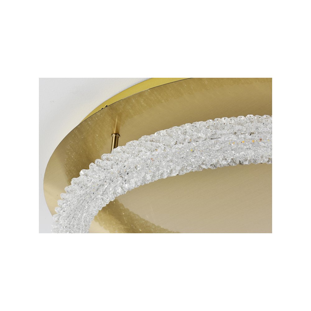 Bowen 29.5 inch LED Flush Mount in Satin Gold. Picture 6