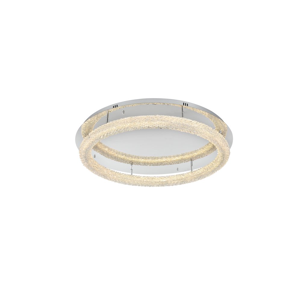 Bowen 33.5 inch LED Flush Mount in Chrome. Picture 1