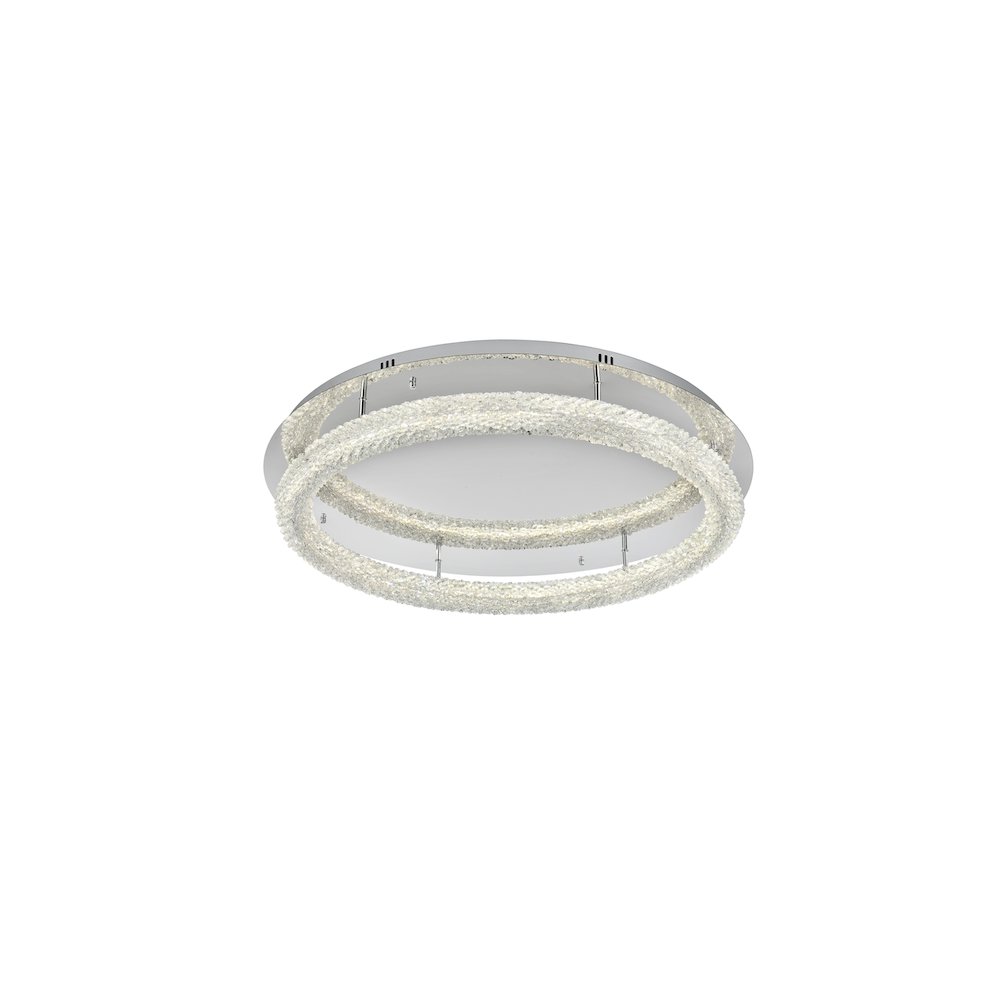Bowen 33.5 inch LED Flush Mount in Chrome. Picture 3