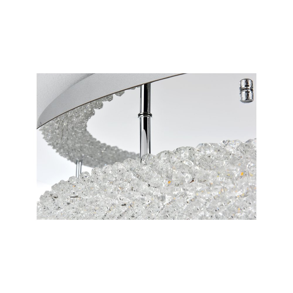 Bowen 33.5 inch LED Flush Mount in Chrome. Picture 6
