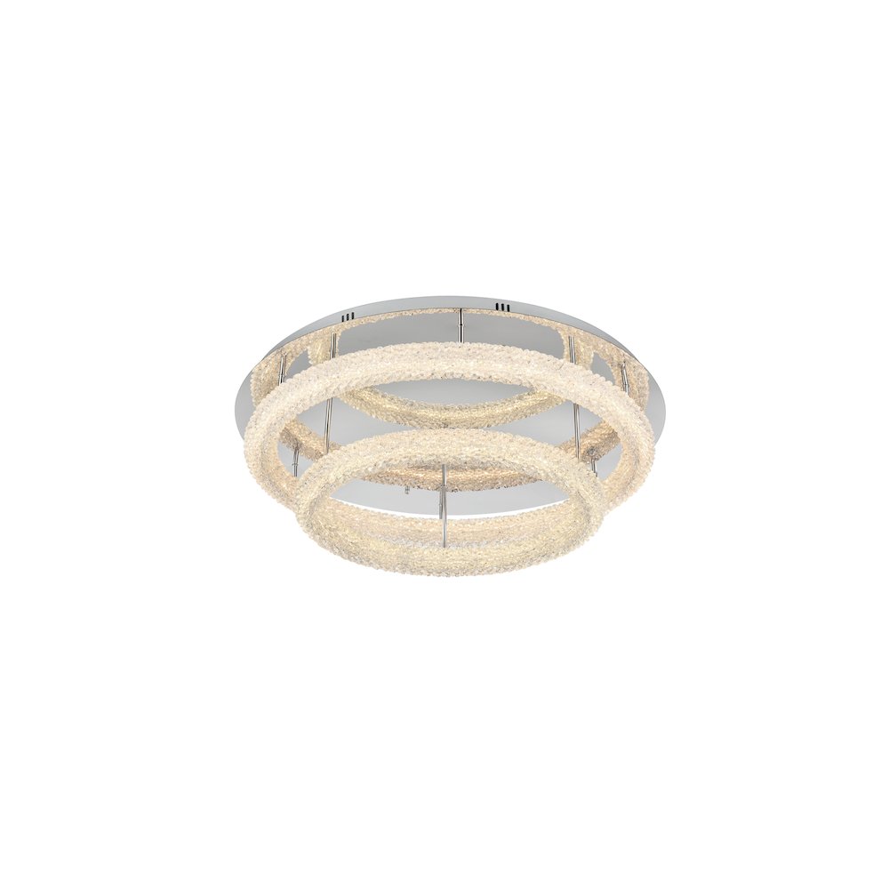 Bowen 33.5 inch LED Flush Mount in Chrome. Picture 1