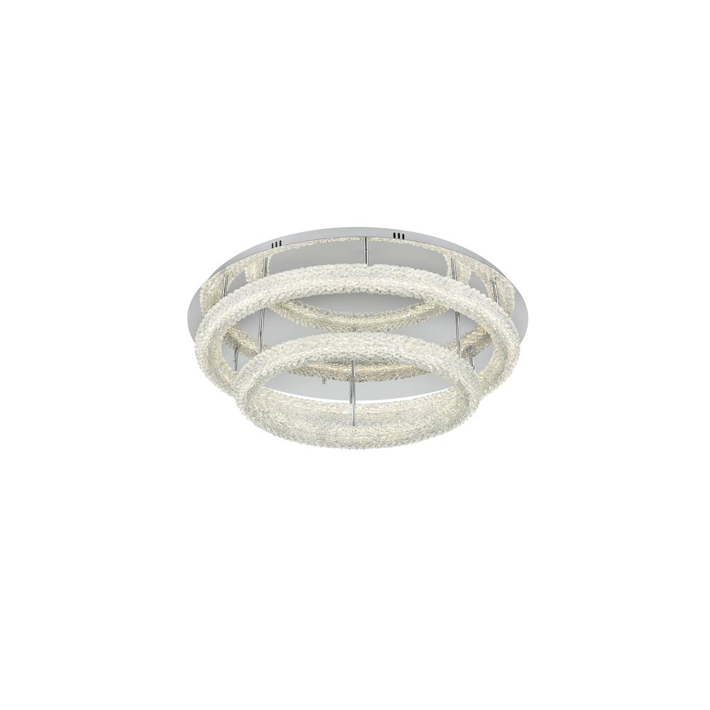 Bowen 33.5 inch LED Flush Mount in Chrome. Picture 3