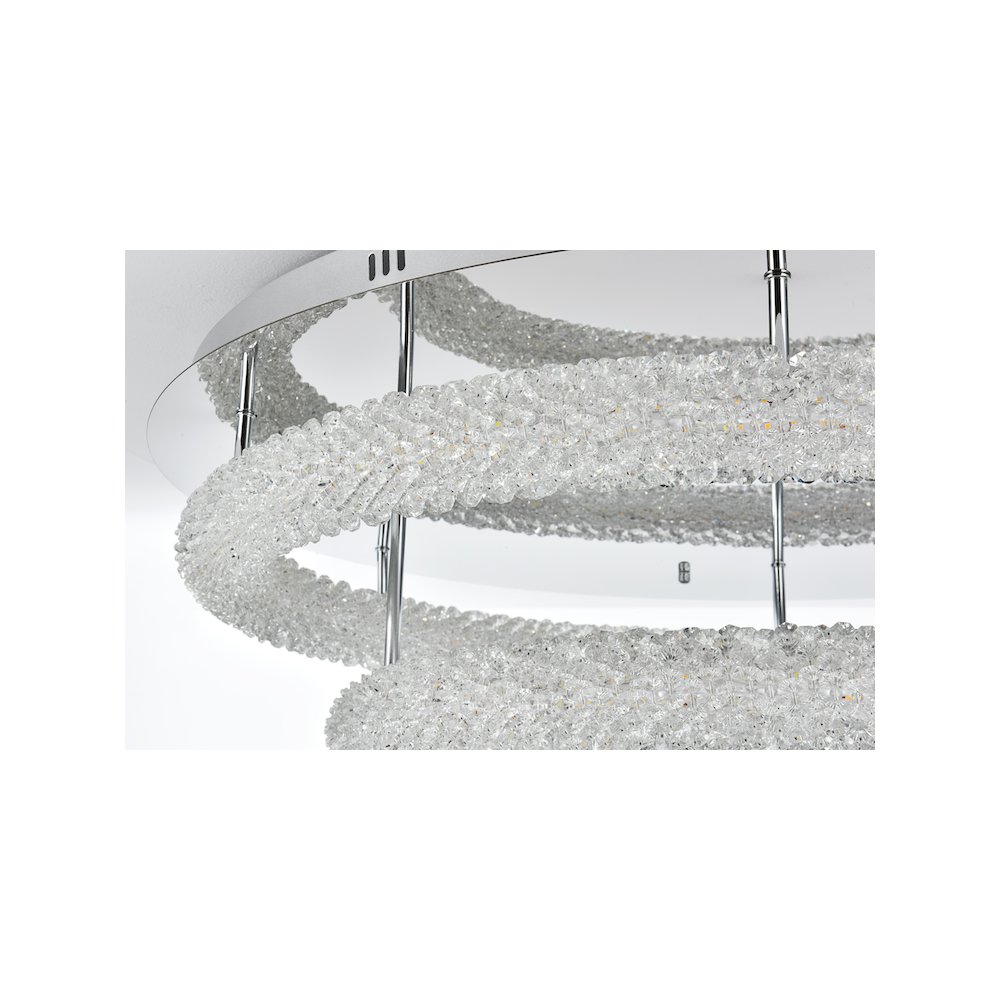 Bowen 33.5 inch LED Flush Mount in Chrome. Picture 5