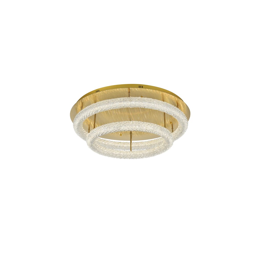 Bowen 33.5 inch LED Flush Mount in Satin Gold. Picture 3